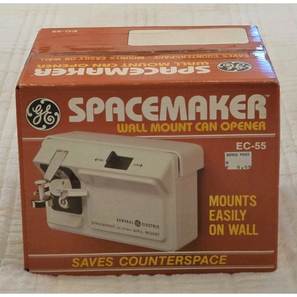 General Electric Spacemaker Can Opener Wall Mount EC-55 New NEVER OPENED!